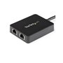 StarTech.com USB32000SPT USB 3.0 to Dual Port Gigabit Ethernet Adapter w/ USB Port 10/100/1000 Mbps USB Gigabit LAN Network NIC 