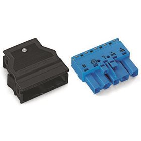 Winsta Plug with strain relief housing 5-pole blue