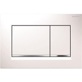 Geberit actuator plate sigma30 white/bright chrome/white