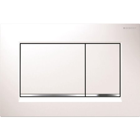 Geberit actuator plate sigma30 white/bright chrome/white