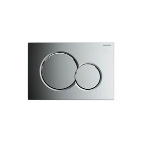 Geberit actuator plate sigma01 for dual flush: bright chrome