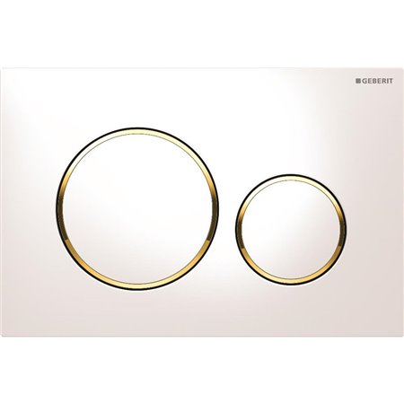 Geberit actuator plate sigma20 for dual flush white gold whi