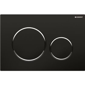 Geberit actuator plate sigma20 for dual flush black bright c