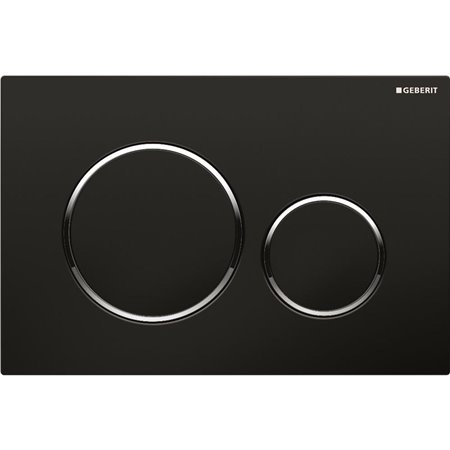 Geberit actuator plate sigma20 for dual flush black bright c
