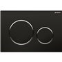 Geberit actuator plate sigma20 for dual flush black bright c
