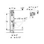 Geberit duofix element for wall-hung wc 82 cm with omega c