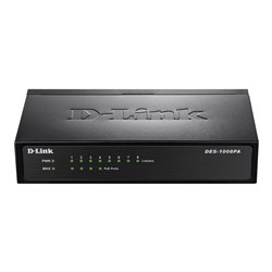 D-Link DES-1008PA 8-Port Fast Ethernet PoE Unmanaged Desktop Switch