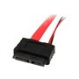 StarTech.com Slimline SATA Female to SATA with LP4 Power Cable Adapter