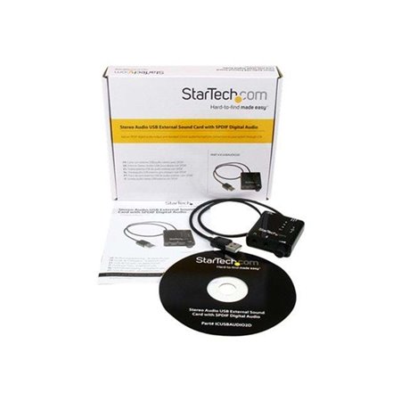 StarTech.com USB Stereo Audio Adapter External Sound Card