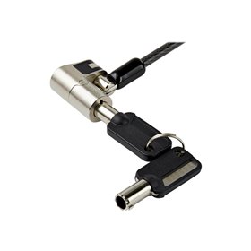 StarTech.com 6' (2m) 3-in-1 Universal Laptop Cable Lock - Keyed Security Lock for K-Slot Nano & Wedge Slot Desktop/Laptop - Anti