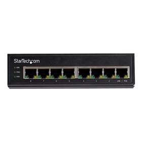 StarTech.com Industrial 8 Port Gigabit PoE Switch - 30W - Power Over Ethernet Switch - GbE PoE+ Unmanaged Switch