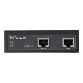 StarTech.com Industrial Gigabit Ethernet PoE Injector - 30W 802.3at PoE+ Midspan 48V-56VDC DIN Rail Power Over Ethernet Injector