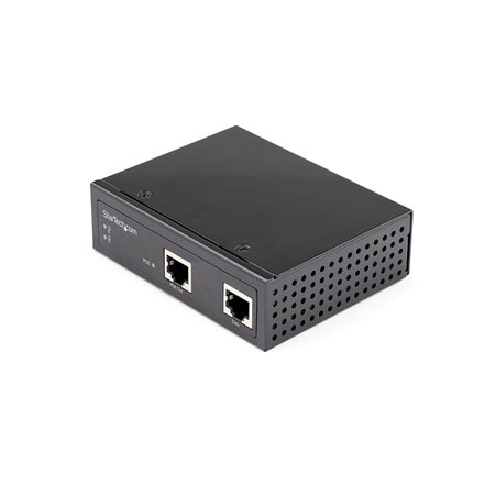 StarTech.com POEINJ1G90W Industrial Gigabit PoE Injector - High Speed/High Power 90W - 802.3bt PoE++ 52V-56VDC DIN Rail UPoE/Ult