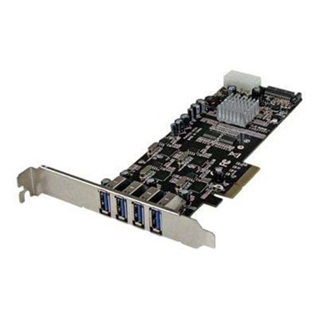 StarTech.com 4 Port Quad Bus PCI Express PCIe USB 3.0 Card w/ UASP & Strom
