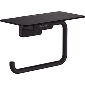 Hansgrohe addstoris roll holder with shelf matt black