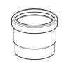 Geberit Pe connector sleeve geberit 75mm o-ring black.