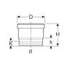Geberit Pe connector sleeve geberit 75mm o-ring black.