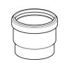 Geberit Pe connector sleeve geberit 75mm o-ring black.