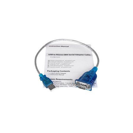 StarTech.com 1 Port USB zu RS232 DB9 Serial Adapter Kabel