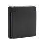Niko-Servodan Adapter frame with hinged lid suitable for 45 x 45 mm functions in splashproof surface-mounting outlets black