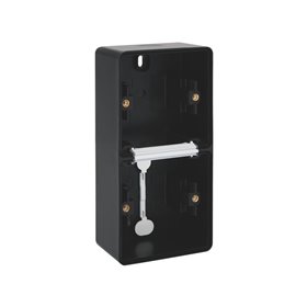 Niko-Servodan Splashproof double vertical surface-mounting box with two single flexible inputs for mounting two functions black