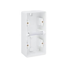 Niko-Servodan Splashproof double vertical surface-mounting box with two single flexible inputs for mounting two functions white
