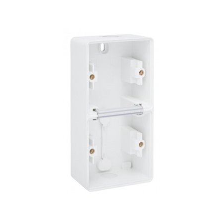 Niko-Servodan Splashproof double vertical surface-mounting box with two single flexible inputs for mounting two functions white