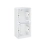Niko-Servodan Splashproof double vertical surface-mounting box with two single flexible inputs for mounting two functions white