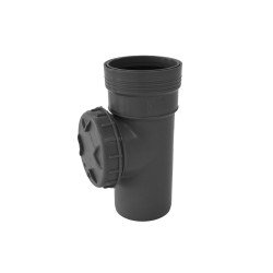 Wavin Wafix pp acces pipe 110 mm with cover grey