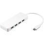 Pro 4x USB-C multiport adapter white - simultaneous USB-Hubs - USB 3.0 - 4 - Weiß