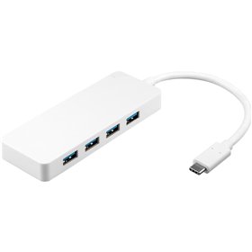 Pro 4x USB-C multiport adapter white - simultaneous USB-Hubs - USB 3.0 - 4 - Weiß