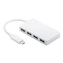 Pro 4x USB-C multiport adapter white - simultaneous USB-Hubs - USB 3.0 - 4 - Weiß