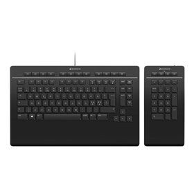 3Dconnexion Keyboard Pro with Numpad - keyboard and numeric pad set - QWERTY - Nordic - Tastatur und Ziffernsatz - Nordisch - Sc