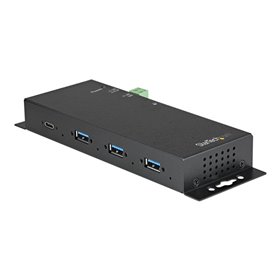 StarTech.com 4 Port USB C Hub 10Gbps - Metal Industrial USB 3.2/3.1 Gen 2 Type-C Hub - 3A/1C - USB-C or USB-A Host - Mountable -