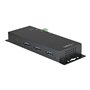 StarTech.com 4 Port USB C Hub 10Gbps - Metal Industrial USB 3.2/3.1 Gen 2 Type-C Hub - 3A/1C - USB-C or USB-A Host - Mountable -