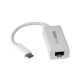 StarTech.com US1GC30W USB-C to Gigabit Ethernet Adapter White Thunderbolt 3 Compatible