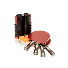 Nordic Games Table tennis set with adjustable net 4 rackets and 6 balls
