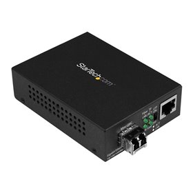 StarTech.com MCM1110MMLC Gigabit Ethernet Fiber Media Converter - Compact - 850nm MM LC - 550m