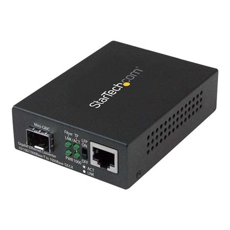 StarTech.com Gigabit Ethernet Fiber Media Converter with Open SFP Slot