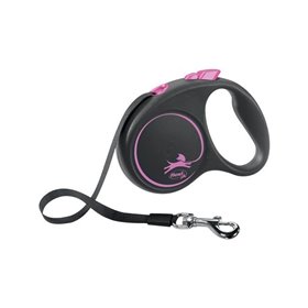Flexi Black Design S leash 5 m 15 kg pink