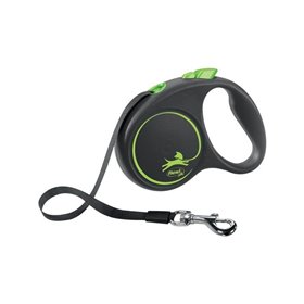Flexi Black Design S leash 5 m 15 kg green