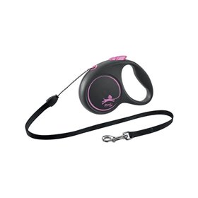 Flexi Black Design S leash 5 m 12 kg pink