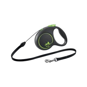 Flexi Black Design S leash 5 m 12 kg green