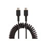 StarTech.com 3ft (1m) USB C Charging Cable Coiled Heavy Duty Fast Charge & Sync USB-C Cable USB 2.0 Type-C Cable Rugged Aramid F