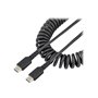 StarTech.com 20in (50cm) USB C Charging Cable Coiled Heavy Duty Fast Charge & Sync USB-C Cable USB 2.0 Type-C Cable Rugged Arami