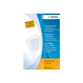 HERMA protective pocket - for 58 x 87 mm - transparent (pack of 25)