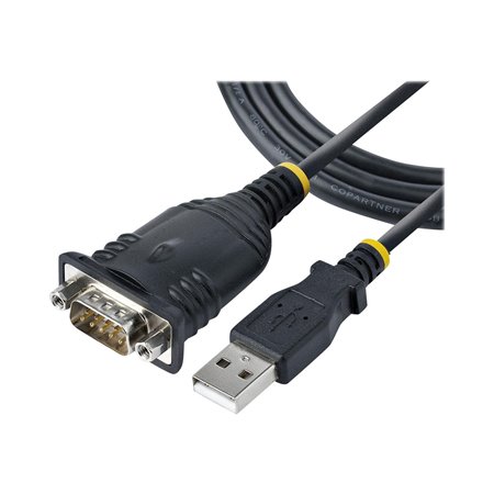 StarTech.com 3ft (1m) USB to Serial Cable DB9 Male RS232 to USB Converter