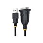 StarTech.com 3ft (1m) USB to Serial Cable DB9 Male RS232 to USB Converter