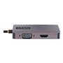 StarTech.com USB C Video Adapter USB C to HDMI DVI VGA Adapter Up to 4K 60Hz Aluminum Multiport Video Display Adapter