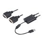 LogiLink USB 1.1 cable USB-A/M to 2x DB9 (RS232)/M ferrite black 1.5 m